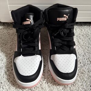 Women's Puma Rebound Layup Sneakers 10 Black Pink SL 394891-40